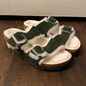 Birkenstock Shearling Lined Slide Sandal